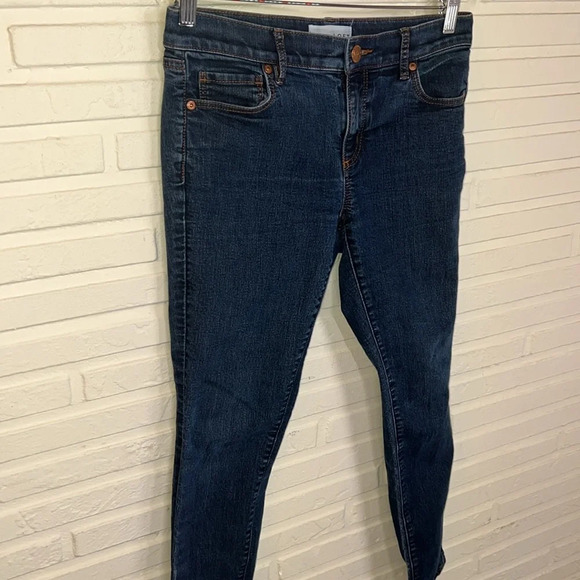 Loft Dark Wash Modern Skinny Ankle Cotton Stretch Jeans, Women’s Size 27 - Picture 2 of 7